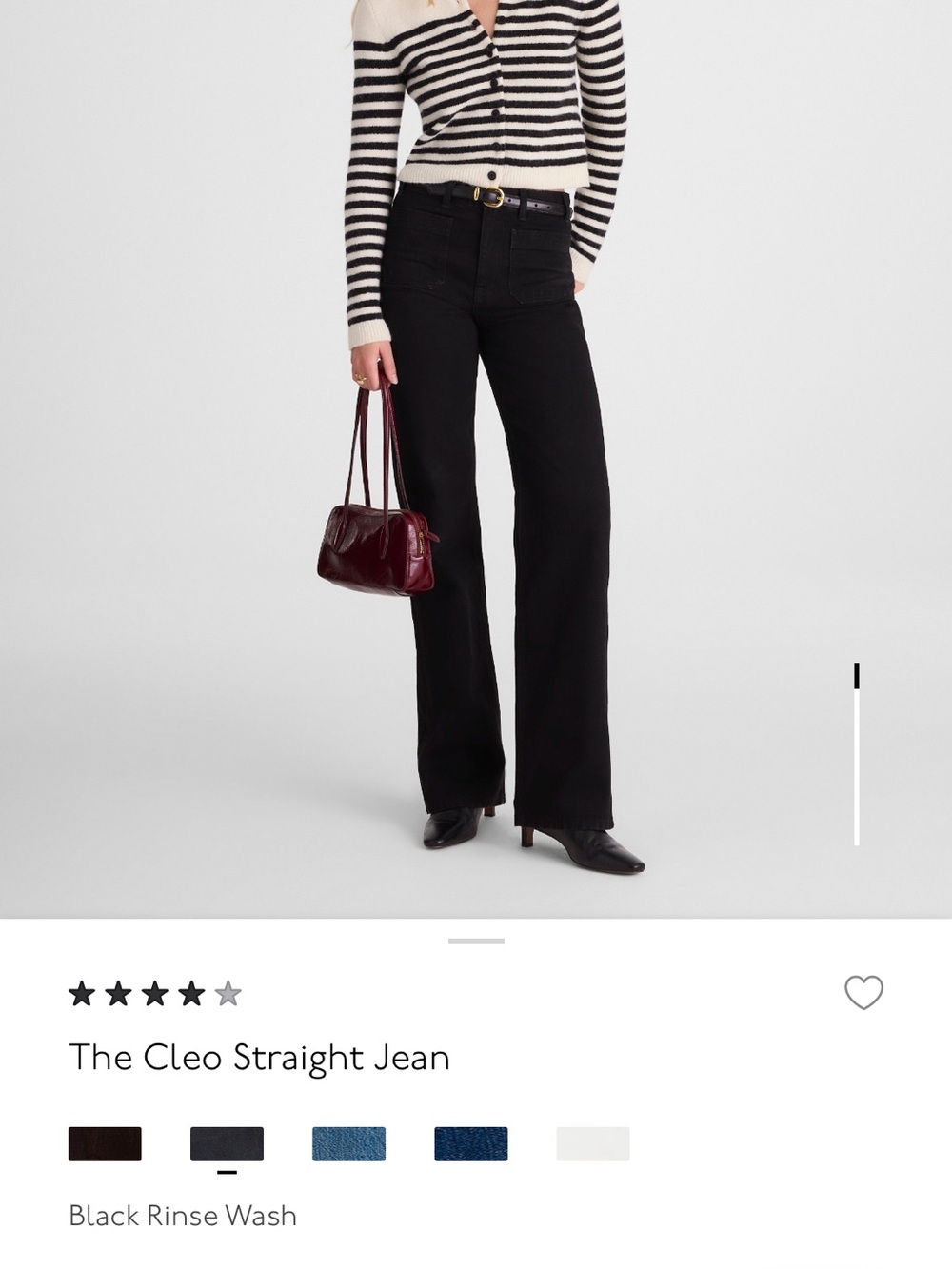 Madewell Cleo Straight Jean - Black Rinse